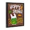 Stupell Industries Happy Spring Bunny & Carrots Floater Framed Art